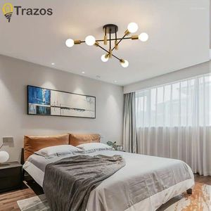 Ceiling Lights Nordic Bedroom Light Simple Modern Warm Romantic Creative Personality Small Atmospheric Household Lamps Living Room