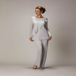 Mother Of The Bride Pant Suits Chiffon Pants Suit For Wedding Mother of the Groom Lady Women Formal Evening Wear mother bride outfits 2421