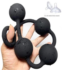 Массажная анальная заглушка из силиконовых анальных шариков для взрослых эротические игрушки Big Butt Bult Anal Beads Dilator, но Plug Sext3539268