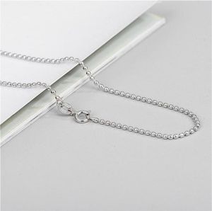 S925 Серебряное колье серебряного серебряного серебра MEN039S и Women039s Персонализированный простой свитер с одной цепью 0llc20257735025