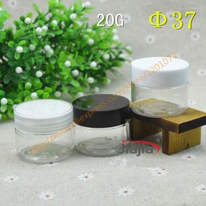 Lagerflaschen 20 Gramm Clear Pet Cosmetic Jar 20ml Probenbehälter Verpackung 20G Creme Gläser oder Augenglas.