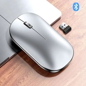 Mäuse 2,4 g drahtloser Bluetooth -Mau -Taste Stummer Lade -Lade -Maus mit USB -Empfänger -Gaming -Maus für Laptop -PC -Spieler