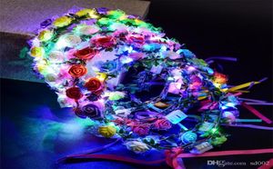 Kwiat LED WIERNE DO SUKIETY WEDOWY SHILLAND BRIDAL Romantyczny druhna Kwiatowa Korona Hawajska nadmorska imprezowa imprez