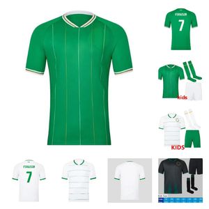 2024 Irlands fotbollströjor Hemstäder Green Kit Doherty Duffy 2026 Kvalificerare National Football Shirt Team Away Keane Hendrick McClean Men Jersey Kids Uniform