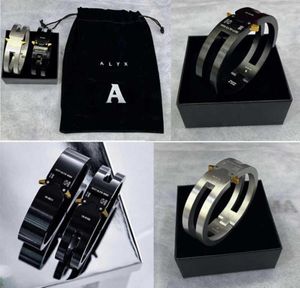 Hip Hop Fashion Rollercoaster Track Alyx Aluminumlegering Armband Kvinnor Män unisex par Alyx smycken armband med väska och låda Q2332417