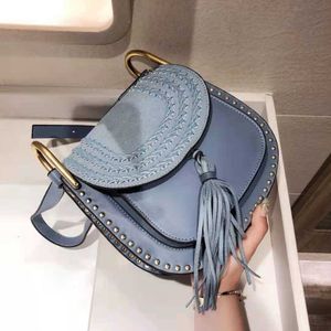 2021 Classic Stlye Fashion C Designer Suede Women Women Hudson Hudson Borse Rivet Nappel Gassa Messenger Euncinetto Croce Crossbody Show Bag 3381 3381