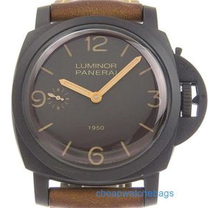 ساعة معصم فاخرة Panerei الساعات الغاطسة الساعات الميكانيكية ساعة Chronerograph Panerai Watch Pam00375 Luminors 1950 3Days Limited to 2000 Brownblack B 96d3