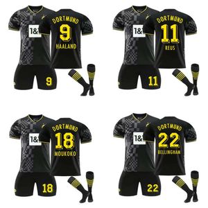 Testeira masculina de camisas de futebol 22-23+T LOGO 22 Bellingham 11 Royce Jersey Kit de futebol esportivo para crianças adultas