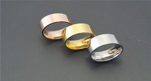 316L titanium steelband ring fashion glaze European and American style never fade personality simple men jewelry Thumb rings Size5227741