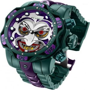 Armbanduhren Top -Qualität invernbarer ungeschlagener DC Joker Edelstahl Quarz Uhr Männer Mode Business Armbandwatch Reloj Drop 205b