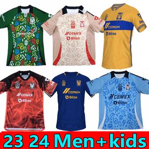 23/24 S-4xl Liga MX Tigres Uanl Soccer Jerseys Gignac 2023 2024 F.Thauvin Fernandez Нико Писарро C.Salcedo Vargas 7 звезд футбольные рубашки Мужские детские комплекты Sock Full Sets