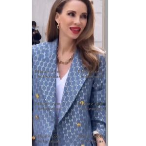 Luxus -Designer Blazer Women Jacket Pincess Cloding Briefe Spring Neue freigelassene Tops