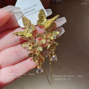 Dangle Earrings Zircon Tassel Butterfly For Women Fashion Jewelry Gifts