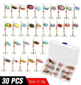 30pcs Fishing Spinner Lure Set Wobblers For Pike Carp Bass Hard Bait Lake Sea Sequins Spoon Artificial 23g Kit Accessories Jerk 25775818