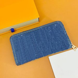 Denim Wallet Ladies Fashion Casual Designer Luxury Denim Victorine Zippy Wallet Key Pouch Coin Purse Credit Card Holder TOP Mirror Quality M82958 M82957 M82961 10A