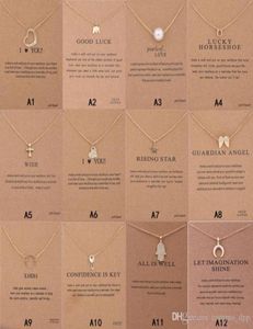 Dogeared Europe and America South Korea Elephant Unicorn Alloy Clavicle Chain Key Necklace Horse Pendant Female Jewelry Card7350318