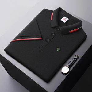 2024 Golfmänner Sommer kurzärmeliges Poloten-T-Shirt lässig Baumwolle atmungsaktives Top-Flip-Kragen kurzärmelige Golfkleidung 240510