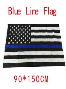 4 Türler 90150cm Blueline ABD Polis Bayrakları 3x5 Ayak İnce Mavi Hat ABD Bayrak Black Beyaz ve Mavi Amerikan Bayrağı Pirinç Grommet3407896