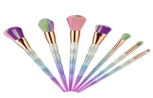 Diamond Makeup Brush Set Professional Blush Powder Eyebrow Eyeshadow Lip Blending Make Up Brush Cosmetic Tool 7pcsset RRA13015067923