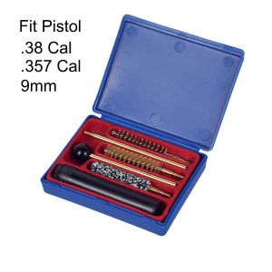 Tactical Deluxe Universal Gun Cleaning Tool Kits mit haltbarer Plastikspeicherhülle Messingstangen Pinsel Cal.38/357/9mm