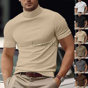 Camicie da uomo più magliette polo 24 estate nuove magliette casual maschile a metà alto a mezz'alta maglia slim fit thrown shone slit shirt più magliette