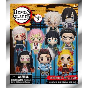 Aniplex ANIPLEX Slayer Demone Serie 2 Mistero cieco Bulk Blind Box Random One Figural Bag Clip Nezuko Tanjiro Zenits 240510