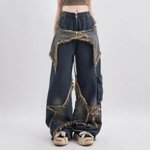 Y2K Donne vintage jeans jeans coreano streetwear oversize ad stella estetica pantaloni dritti jeans gamba gamba grunge pantaloni vestiti 240509