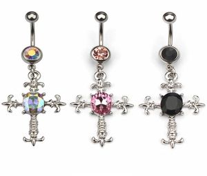 D0522 Cross Style Belly Navel Button Ring01234567894026176