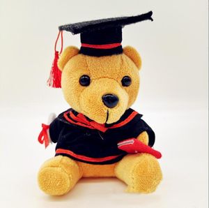 Doutor de 4 polegadas Graduado Bear estudantes universitários Presente Doll Plush Toy