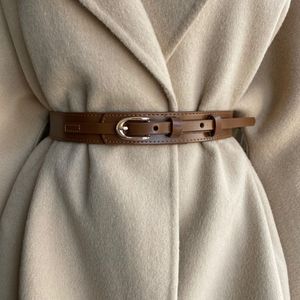 oval pin buckle leather belt womens matching skirt dress coat allmatch casual pure cowhide decorative belt 204B