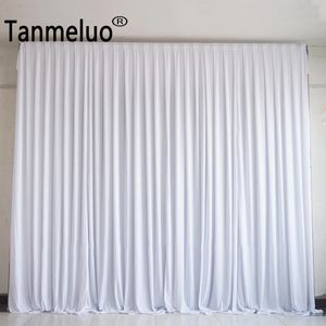 2x23x3m White Backdrop Party Curtain Non Transparent Lycra Po Booth Event Drapes Fabric Decoration for Baby Shower 240510