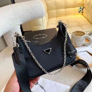 80% off Shoulder Bags sale High quality family bag three piece standard hobo in one armpit versatile retro chain combination French sti 308N