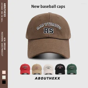 Caps de bola Primavera e outono letras de moda tatuada Rust Baseball Proteção solar Sol