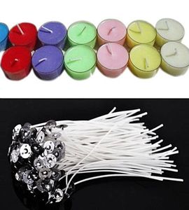 50pcs 20 cm di qualità di candele cotone cotone cerato con sostenitori per le candele per fare candele8625659