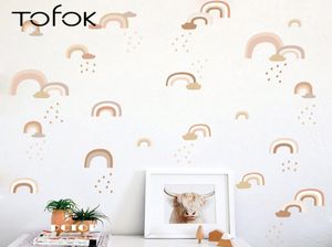 Cartoon Rainbow Raindrop Diy Wall Stick Lovely Baby Children Room Home Decoração Adesiva Sofá Decals