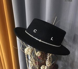 Jesień czarny czapki czapki moda nowa marka projektant wełny single cap zima w stylu kobiet kaszmirowy top hat9997072