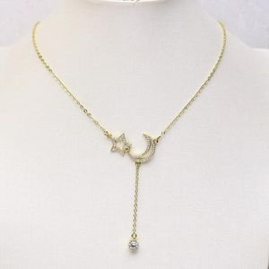 Ketten 6pieces Elegante Anhänger Halskette Tiny Crescent Star Schmuck Slim Kette 8382