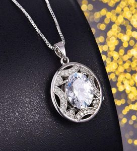 HBP fashion luxury classic round pendant super flash anti drilling hollow diamond necklace 2021 new style257o5316789