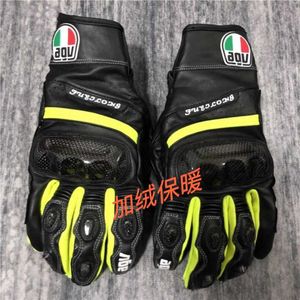 Luvas de turnê AGV Luvas Motocicletas passeios genuínos de couro anti -outono e feminino verão Four Seasons outono Winter Plush Stylel8up