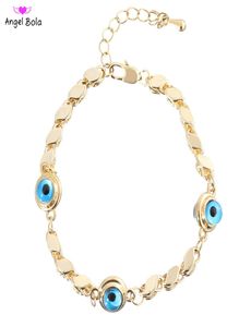 Homens e mulheres da moda 18K Bracelet de joias do Evil Olhos do Ouro