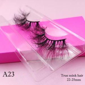 25 mm Wimpern Ganz 3D Real Nerz Haar Wimpern Custom Packaging Etikett Make -up Dramatische lange flauschige Wimpern3170075