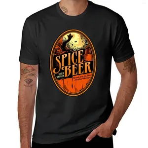 Tanques masculinos Tops Spice Beer Rótulo de t-shirt Anime Roupas vintage T para homens