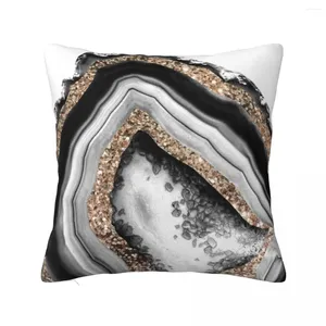 Pillow Agate Gold Glam #1 (Faux Glitter) #GEM #Decor #art Throw Anime Sofá Covers decorativo