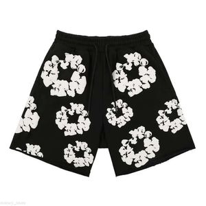 Shorts masculinos shorts shorts floral harajuku shorts de grandes dimensões woman woman impressão casual streetwear calça curta jeans teers shorts 877