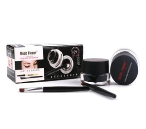 Music Flower Brand Black Waterproof Eyeliner Gel Makeup Cosmetic Gel Eye Liner With Brush 24 Hours Longlasting6195951