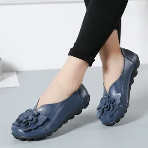 Casual Shoes Moccasins Soft Leather PU Woman Fashion Flat With Flowers Ladies Spring Summer Women Designers Loafers Slip On