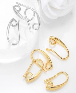 18k Guldpläterade örhängen Silver Franska örontrådar DIY örhängen gör leveranser5848661