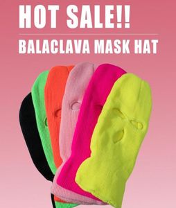 Unissex Balaclava Máscara Hat Hat 3 Hole Máscara Faca Máscara Black Snowboard Hapéu de Snowboard Beca de inverno Women4288050