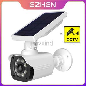Câmeras IP Ezhen Câmera de Segurança Solar Virtual Sistema de Monitoramento Interior à prova d'água com luz vermelha real D240510