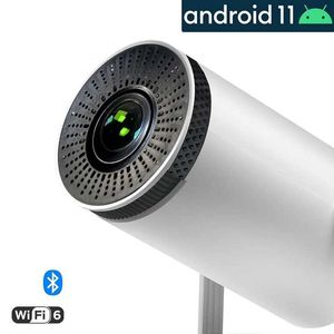 Проекторы мини -проектор 4K Android 260 ANSI Portable H300 Видеопроектор BT5 1280 * 720p Домашний театр поддерживает WiFi 6 1080p 4K Movies J240509